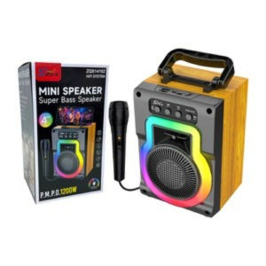 ZQS-14107 New Karaoke Speaker HD Sound Wireless Mic Colorful LED Light 1200mAh Battery with Phone Holder