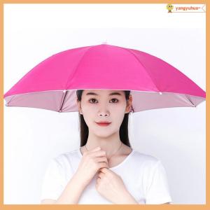 yangyuhua Xách tay mưa hat ngoài trời gấp Ô câu cá Sun Shade chống UV cắm trại câu cá Mũ Nón Cap bãi biển Đầu Mũ phụ kiện