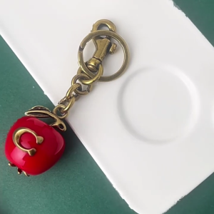 Sparkling Apples Bag Charm Glitter Keychain Multifuntional Purse Accessory Fashionable Bag Pendant Present for Women