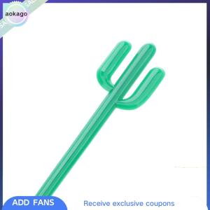 Aokago ที่คนเครื่องดื่มค็อกเทลพลาสติก6ชิ้นไม้กวนสำหรับตกแต่งไวน์ของค็อกเทลไม้ลูกแพร์ที่กวนไวน์ฟลามิงโก