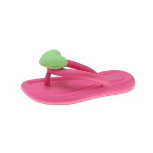 [Free Shipping] 2026 Summer New EVA Flat Sandals For Women Outdoor Wear Heart-Shaped Toe-Clamp Flip-Flops Beach Casual Sandals