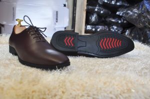 Giày tây trơn da bò thật da cao cấp siêu mềm 2 màu đen nâu bảo hành da 2 năm