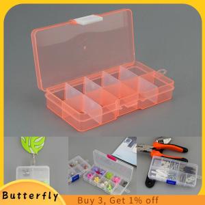 Butterfly Plastic10 slots adjustable Jewelry กล่องเก็บของ Case CRAFT Organizer beads