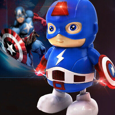 Pantofole LED Capitan America Per Bambini - Con Luci Lampeggianti Blu, Suola In TPR, Chiusura In Velcro, Taglia Unica, Ufficiali Marvel