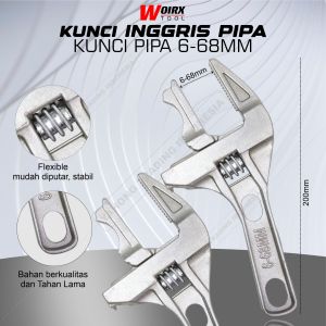 Kunci Inggris Pipa Universal Ajustable Wrench Spanner 6 - 68mm WOIRX TOOL
