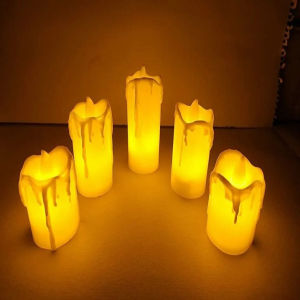 Flameless Candle LED Candle Light 5pcs Swing Cylindrical