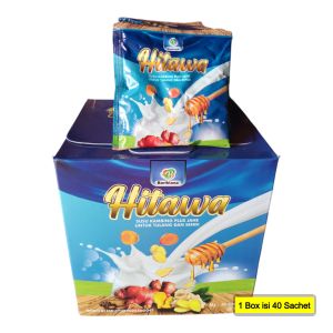 Susu Hitawa 1 Box isi 40 Sachet Susu Kambing Etawa Bubuk plus Rempah Jahe-Kunyit-Temulawak-Kayu Manis-Madu