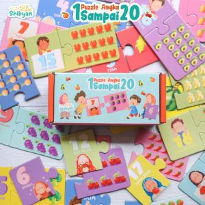 Family Puzzle Angka 1 Sampai 20 Little Shibyan / Mainan Edukasi Anak / Mainan Anak Kekinian / Puzle Angka