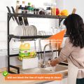 【Anti-Karat】Rak Dapur Stainless Steel Sink Dish Rack Rak Pinggan Sinki Dish Drainer Rak Kitchen Organizer Storage Rack. 