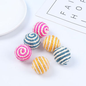 ลูกบอลแมว ลูกป่านศรนารายณ์ ของเล่นแมว ของเล่นเคี้ยว สีสุ่ม ดึงดูดความสนใจของแมว