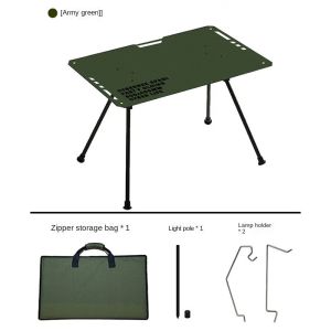 Outdoor portable 60*41cm aluminum alloy folding table camping lightweight tactical table bracket self-driving tour table camp table