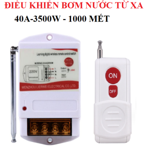 Điều khiển máy bơm nước từ xa công suất lớn LW-40A 3000W 220V khoảng cách 1000 MÉT có học lệnh HÀNG CHÍNH HÃNG cong tac dieu khien tu xa