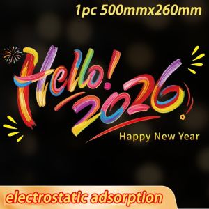 🧨2 sided 2026 Chinese New Year Decoration Door Window Stickers Wall Couplet Blessing Hollow Design cny decoration 2026