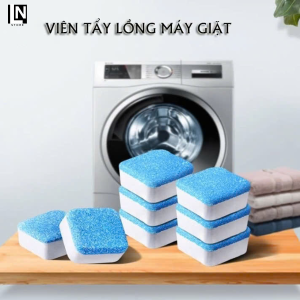 Hộp 12 Viên Tẩy Vệ Sinh Lồng Máy Giặt - Diệt Khuẩn - Tẩy Cặn Bẩn Máy Giặt Siêu Sạch