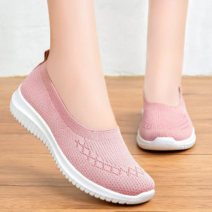 Loafer Shoes For Women Flats Rubber shoes Korean Breathable casual shoes Womens Slip On Doll Shoes