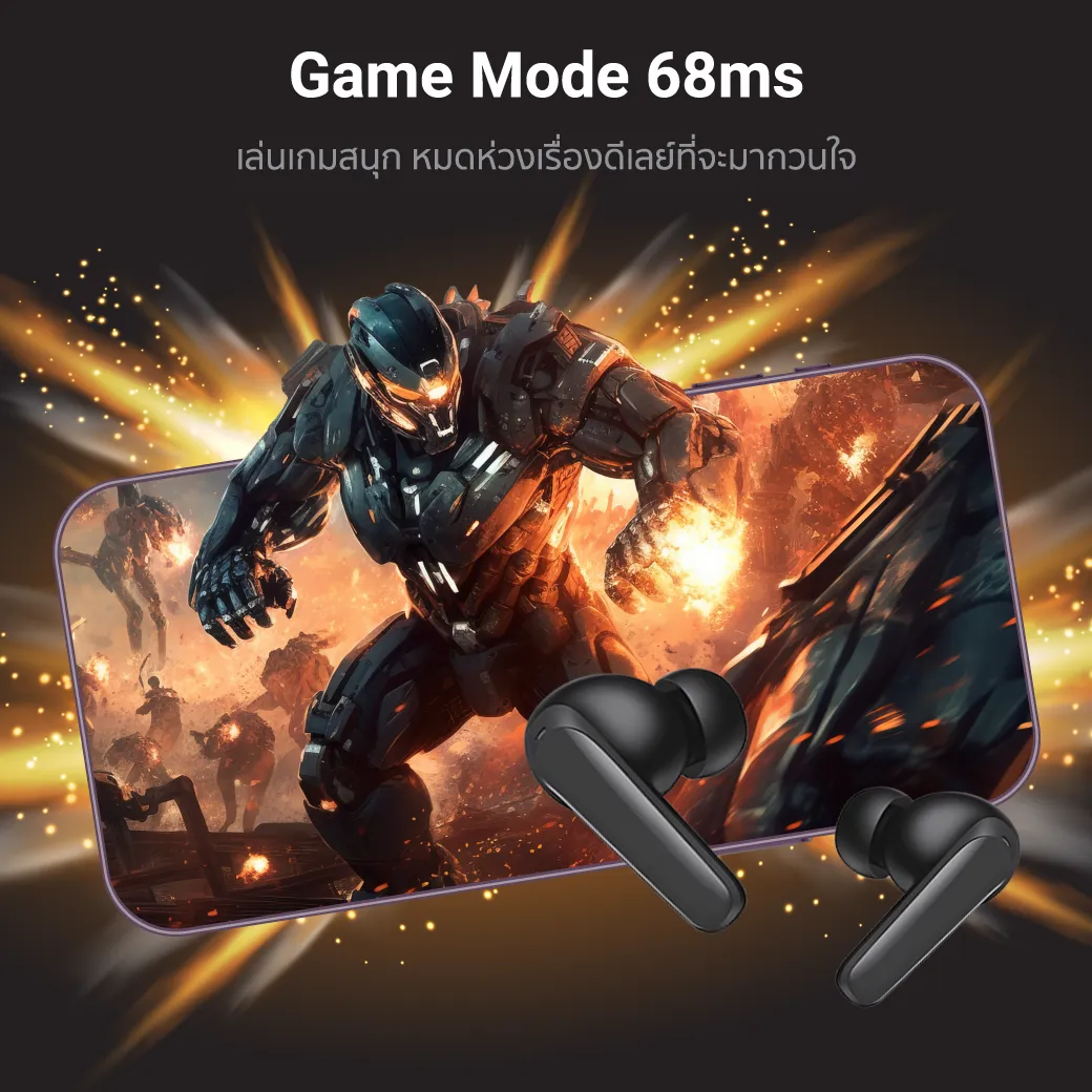 iSuper Evo Buds 2 หูฟังไร้สาย Bluetooth 5.3 มี Game Mode ไมค์ตัดเสียงรบกวน แบตอึด
