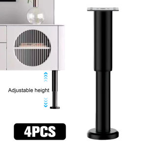 Vktech 4 Pcs Adjustable Bed Support Legs 7-11.8in Heavy Metal Furniture Legs for Bed Couch and Sofa