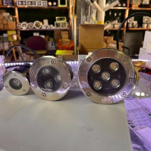 ไฟฝังพื้น IP65 กันน้ำ 1W-12W เเสงขาว/เเสงวอร์มไวท์ 220V (บอดี้สเเตนเลส)