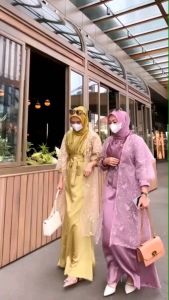 MAXY DRESS MUSLIM WANITA KIMONO DRESS BRUKAT MBJ - BAJU GAMIS BROKAT KONDANGAN