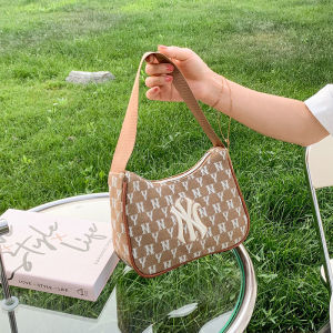 Axillary bag for girls women korea style Embroidered canvas bag NY handbag
