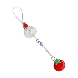Unique Four Leaf Clovers And Tomato Keychain Stylish Phone Charm Bag Decoration Adding A Touch Of Nature To Your Keys
