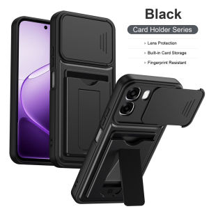 Camera Lens Protection Phone Case for OPPO A6X A6S A6 X Pro OPPOA6X 5G 4G Shell Solid Color Wallet Card Slot Push Pull invisable Bracket Back Cover For OPO A6X OPPOA6 S 4G 5G