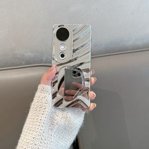 Vivo V40 5G Case Vivo V40 Pro Luxury Water Ripple Mirror Phone Case Plating Shockproof Protective Back Cover