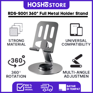 Full Metal Phone/Tablet Holder RDS-S001  360° Rotatable Adjustable & Foldable Stand