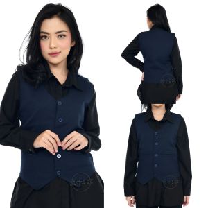 Rompi Vest Jas Wanita Formal Hitam Slimfit Kerja Kantor Premium High Quality Rompi Wanita Formal Rompi Vest Wanita Formal Rompi Jas Wanita Rompi Formal Rompi Kerja Rompi Hitam Vest Hitam 01