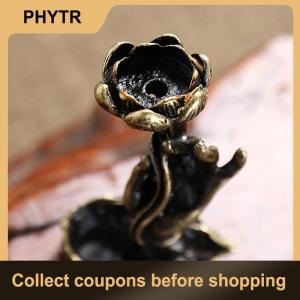 【PHYTR】 Pure copper backflow incense Buddha hand lotus brass incense frame incense Zen tea ceremony table tea table furnishings