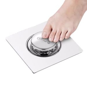 Floor Drain Anti-Odor Anti-Insect Square Design Drain Core Durable Bathroom Accessory