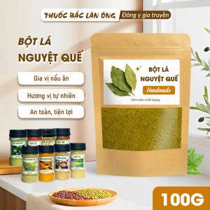 Bột lá nguyệt quế nguyên chất 100g (Bột bay leaves gia vị nấu ăn cho món Việt)