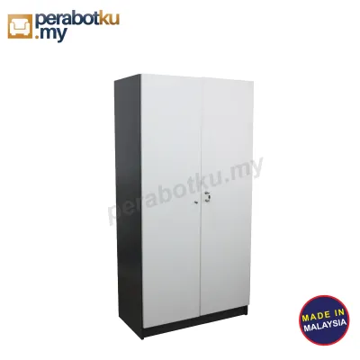 FULL HEIGHT WARDROBE / ALMARI BAJU TINGGI / WHITE CABINET / ALMARI DUA PINTU / MALAYSIA MADE SOLID MATERIAL