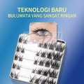 MILAI A11 Cat Eye Mata Kucing 10 Baris Bulu Mata Palsu Berkualitas Tinggi + Lem Ekstensi Bulu Mata. 