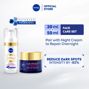 NIVEA Luminous630 Advance Dark Spot Night Regimen Set | Serum 30ml | Cream 50g