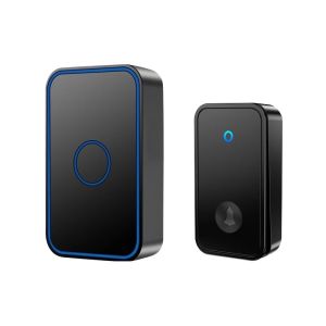 CACAZI Smart Self-powered Outdoor Wireless Doorbell Waterproof Smart Home Door Bell Chime Kit LED Flash Security Alarm 5 levels