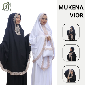 Mukena Dewasa Renda Mewah 2 in 1 Adem Premium Vior Series By Milah Store