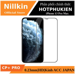 Miếng dán kính cường lực 3D full màn hình cho iPhone 13 Pro Max (6.7 inch) hiệu Nillkin Amazing CP+ Pro (Mỏng 0.23mm Kính ACC Japan Chống Lóa Hạn Chế Vân Tay) - Phân phối bởi Hotphukien