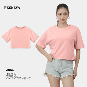 Zeneya Comfies Crop Top Shirt For Women Woman Plain Croptop Tee Tees Tshirt Basic Comfy Casualwear Casual Wear Tops Blouse