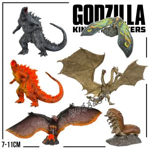 Action Figure GODZILLA isi 6 pcs Miniatur Topper Pajangan Mainan Monster Kaiju King Ghidorah Rodan