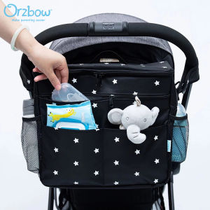 Orzbow Phổ Bé Xe Đẩy Tã Organizer Bag Công Suất Lớn Xác Ướp Tã Túi Du Lịch Treo Vận Chuyển Pram Xe Đẩy Phụ Kiện