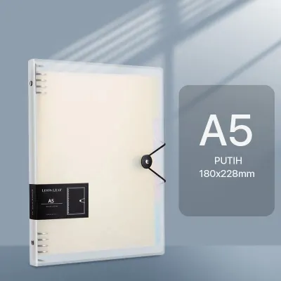 [READY] Aimilo Binder A5/B5 Buku Binder Aesthetic Transparan Hitam Putih Loose-Leaf Notebook Korea