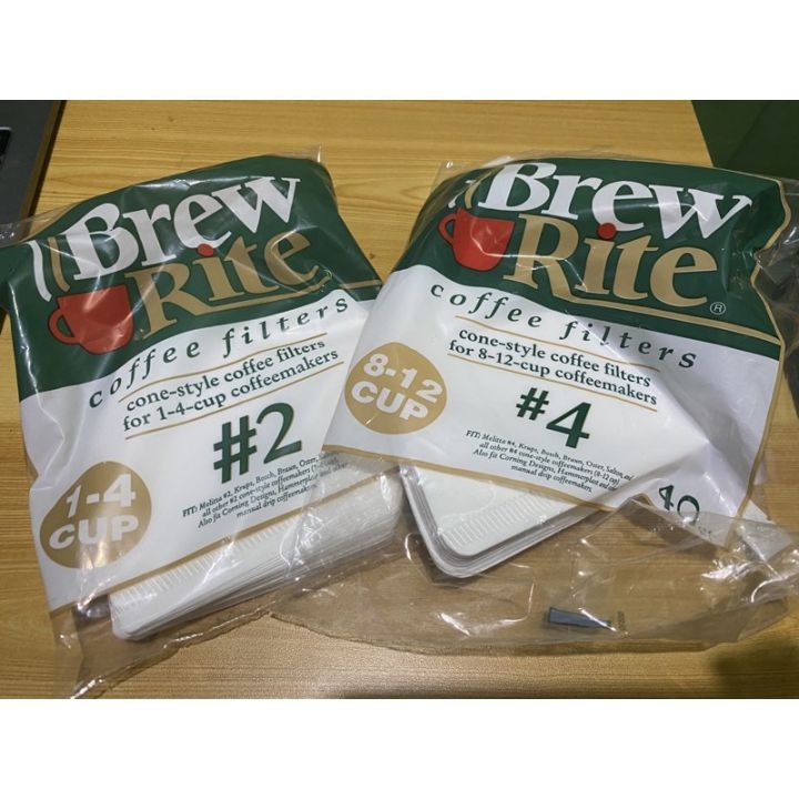 Brew Rite Coffee Filter #2(For 1-4 Cups Coffeemaker) and #4(For 8-12 Cups  Coffeemaker) Usa Made Coffee Filters Melitta Compatible Coffee Filters  Manual Drip Coffee Maker Filters - Lazada | Lazada PH