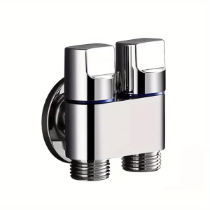 Van Góc Nhôm 3 Chiều Đa Năng – 1 Đầu Vào 2 Đầu Ra Có Van Điều Khiển Đôi – Dùng Cho Máy Giặt Súng Phun Nhà Tắm
