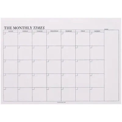 Monthly plan weekly plan note pad calendar punch-in schedule business simple text