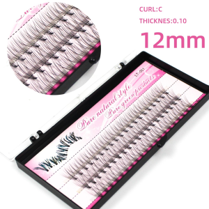 60pcs Individual False Eyelashes Makeup Black 0.1mm Curly Natural Grafting Tools for Eyelash Extension 8910111213mm False Eyelash Individual 0.1mm 60pcs
