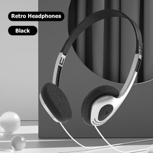 Retro Y2k Headphones CD MP3 Walkman Headphone Sports Fashion 3.5mm Wired Earphone Head-mounted