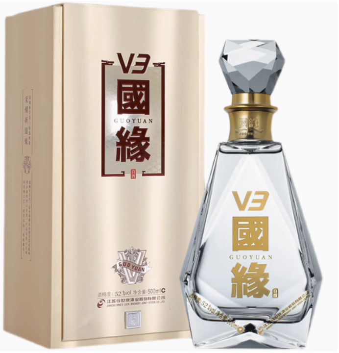 国缘V3 白酒52% 500ml/瓶GuoYuan V3 52% Baijiu 500ml/Bottle | Lazada