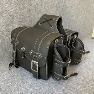 Cặp Túi Da Treo Hông Xe Motor Xe Máy Cao Cấp Có Khoá 31cm