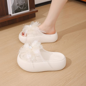 [Free Shipping] 2026 Spring/Summer New Collection: WomenS Floral-Patterned Thick-Soled Platform Flip-Flops Stylish High Heels For Outdoor Wear